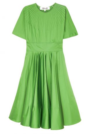 Diane von Furstenberg Зеленое платье из хлопка