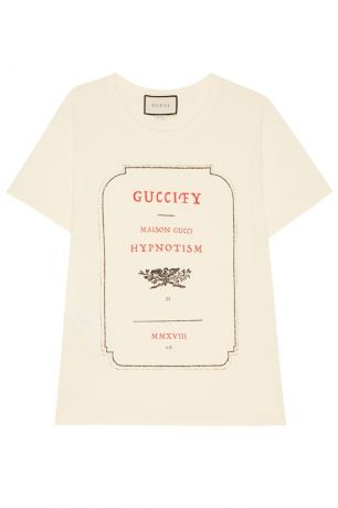 Gucci Хлопковая футболка с принтом