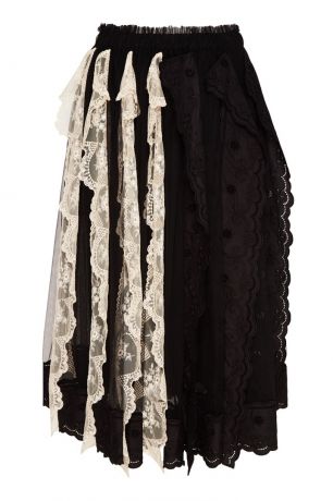 Simone Rocha Кружевная юбка с контрастными деталями