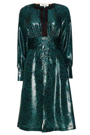 Diane von Furstenberg Шелковое платье с люрексом