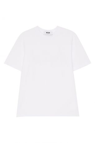 MSGM Белая хлопковая футболка