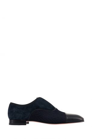 Christian Louboutin Синие комбинированные туфли Alpha Male Flat