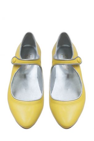Bonpoint Кожаные желтые туфли BELINDA