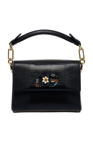 Dolce&Gabbana Черная сумка с кристаллами Millennials