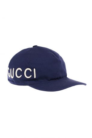 Gucci Синяя кепка с объемной вышивкой