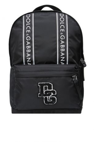 Dolce&Gabbana Children Черный рюкзак с аппликацией
