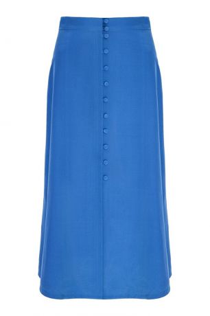 Alena Akhmadullina Синяя юбка-миди с пуговицами
