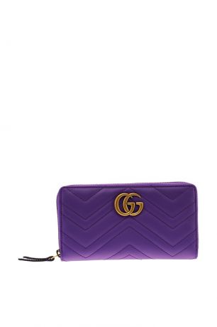 Gucci Стеганый фиолетовый кошелек