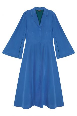 Alena Akhmadullina Платье-рубашка из синего шелка