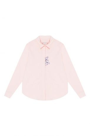 Paul & Joe Sister Розовая рубашка с вышивкой