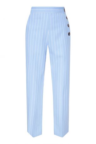 Victoria Beckham Голубые брюки в полоску
