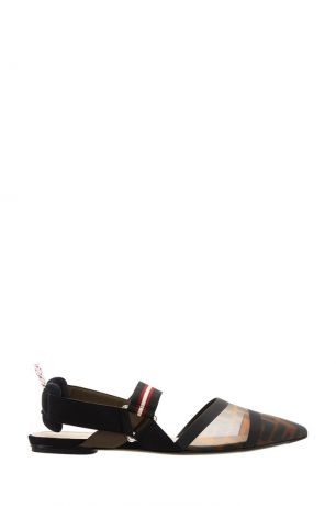 Fendi Комбинированные туфли с логотипами
