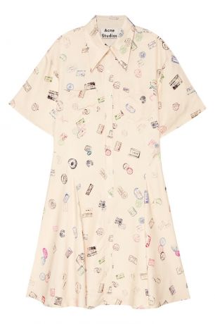Acne Studios Платье-рубашка с принтом Marald