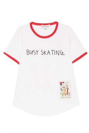Mira Mikati Хлопковая футболка с ярким декором