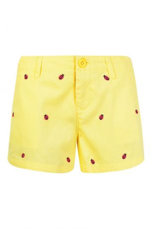 Ralph Lauren Children Желтые шорты с вышивкой