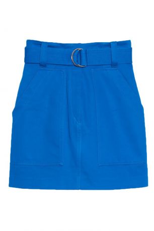 Sandro Короткая синяя юбка с поясом