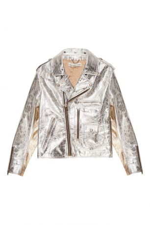 Golden Goose Deluxe Brand Куртка из серебристой кожи