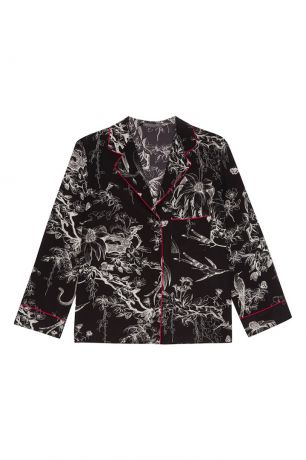 Alexander McQueen Шелковая блузка с принтом