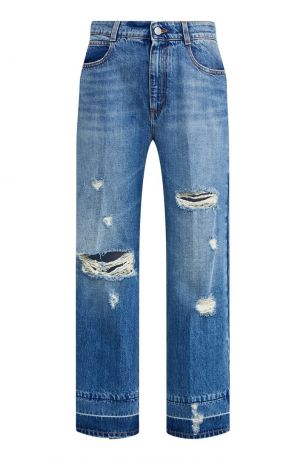 Stella McCartney Синие джинсы со сквозными прорезями