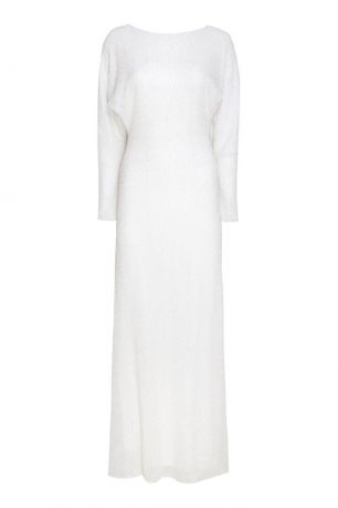 Alexander Terekhov Белое платье-макси с бисером