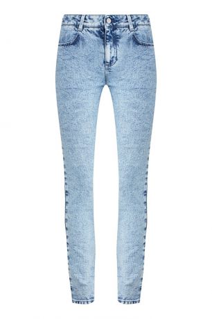 Stella McCartney Голубые «вареные» джинсы-скинни