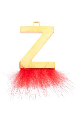 Fendi Подвеска с красным мехом Z