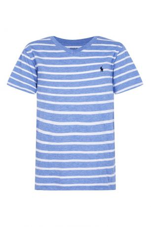 Ralph Lauren Children Голубая футболка в полоску