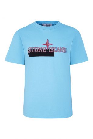 Stone Island Children Голубая футболка с логотипом