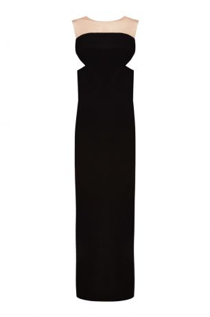 Rick Owens Черное платье с асимметричным подолом