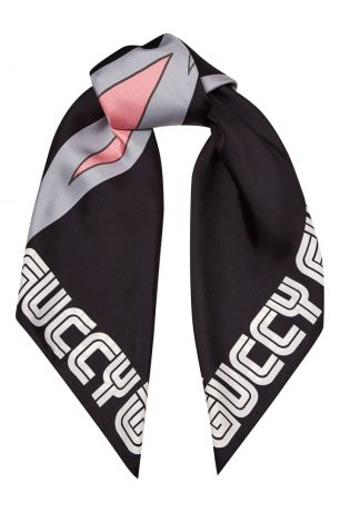 Gucci Шелковый платок с принтом