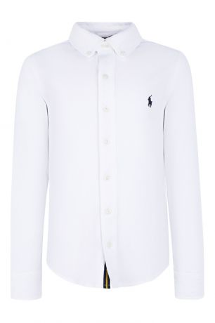 Ralph Lauren Children Белая рубашка с вышивкой