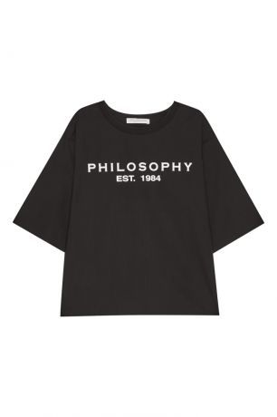 Philosophy Di Lorenzo Serafini Черная футболка с логотипом
