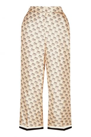 Gucci Шелковые брюки с принтом