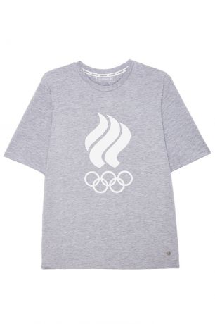 ZASPORT Серая футболка с олимпийской символикой