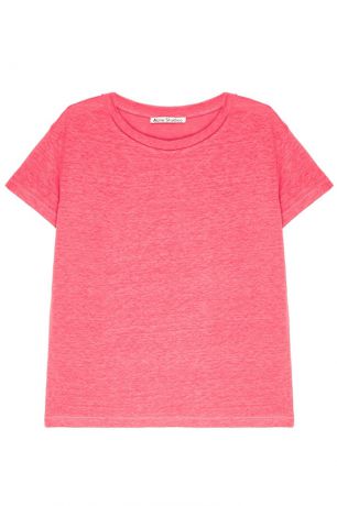 Acne Studios Розовая льняная футболка Eldora
