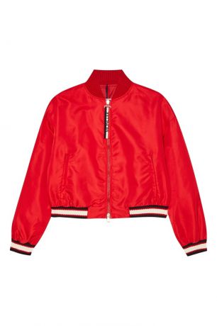 Moncler Красная куртка-бомбер на молнии