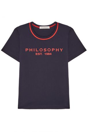 Philosophy Di Lorenzo Serafini Синяя футболка с контрастным логотипом