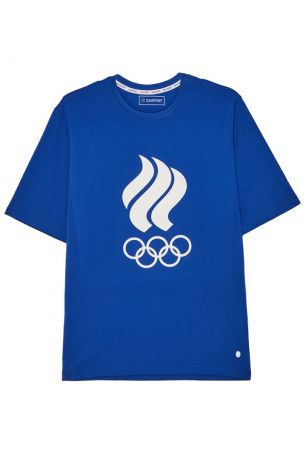 ZASPORT Синяя футболка с олимпийской символикой