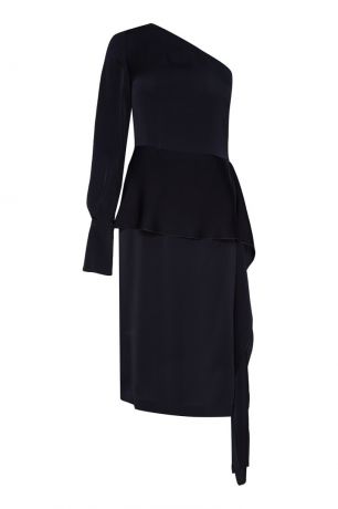 Stella McCartney Черное платье на одно плечо