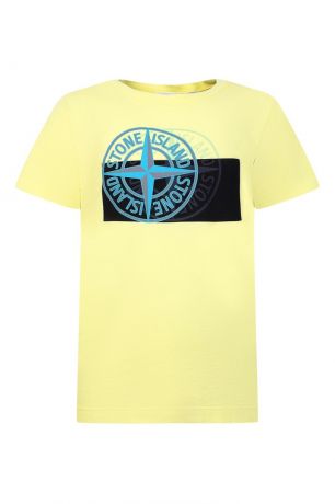 Stone Island Children Желтая футболка с логотипом