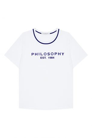 Philosophy Di Lorenzo Serafini Белая футболка из хлопка с логотипом