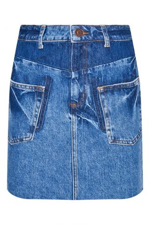 Sandro Короткая джинсовая юбка с карманами