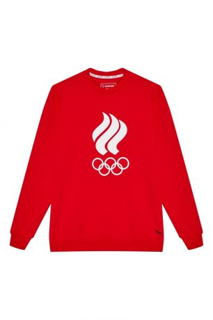 ZASPORT Красный свитшот с олимпийской символикой