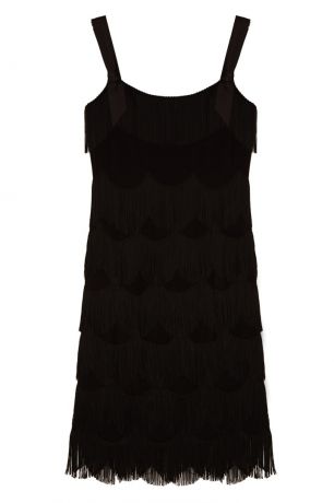 Marc Jacobs Черное платье с бахромой