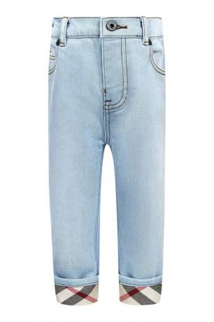 Burberry Children Голубые джинсы с отворотами