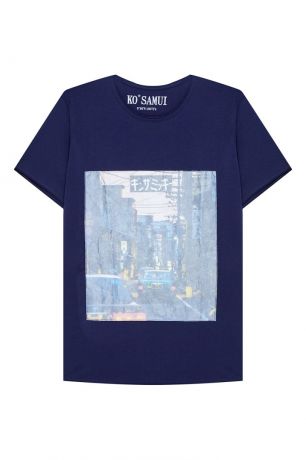 KO SAMUI Синяя футболка с принтом City Car