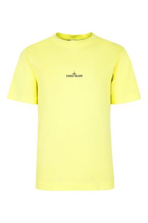 Stone Island Children Желтая футболка с принтом