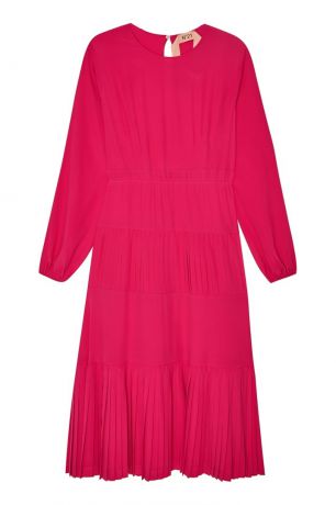 No.21 Розовое платье с плиссировкой