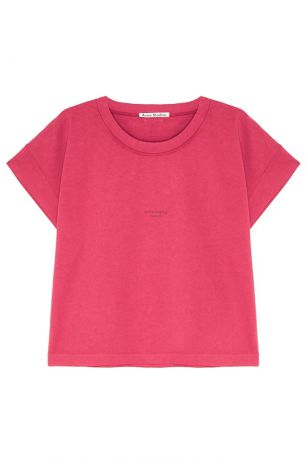 Acne Studios Розовая хлопковая футболка Tohnek