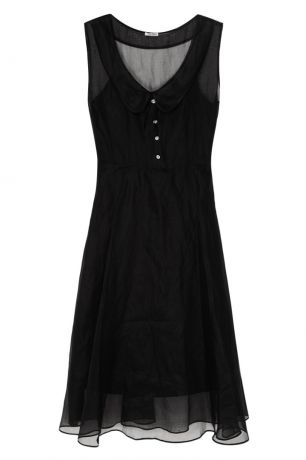 Miu Miu Черное платье из хлопка